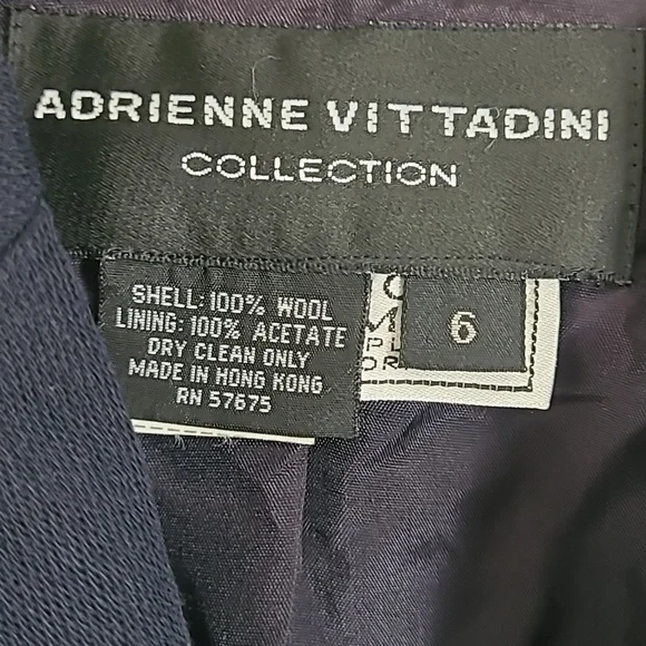 Adrienne Vittadini Vintage Military Style Vlazer 100/% Wool Size 6 - Picture 4 of 9